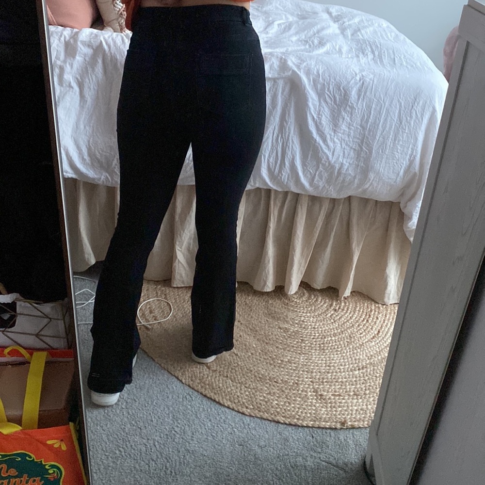 ASOS boot cut high rise black jean - Picture 2 of 7